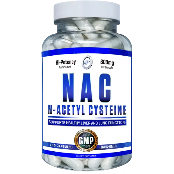 Hi Tech Pharmaceuticals NAC 600mg Dietary Supplement Capsules - 100 Count, Liver & Lung Support, High Potency N-Acetyl Cysteine, Antioxidant, GMO-Free, GMP-Certified, Gluten-Free, US-Made