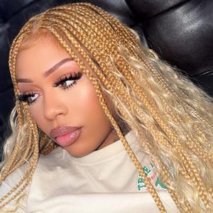 #T274/614 36 Inches Full Lace Premium Synthetic Fiber Bohemian Box Braided Wigs Knotless SuperNova Hair Ash Blonde Wig DM to Pre-cut Lace #Summervibes #DealsForYouDays
