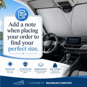 Add a note when placing your order to find your perfect size.Car Brand - Car Model - Car Year