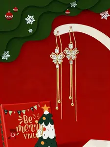 French Style Cute Butterfly High Quality Earrings with Tassel, Luxurious Kawaii Ear Jewelry for Women, Christmas Gift Box, Casual Fashion Accessories, Jewelry Gifts