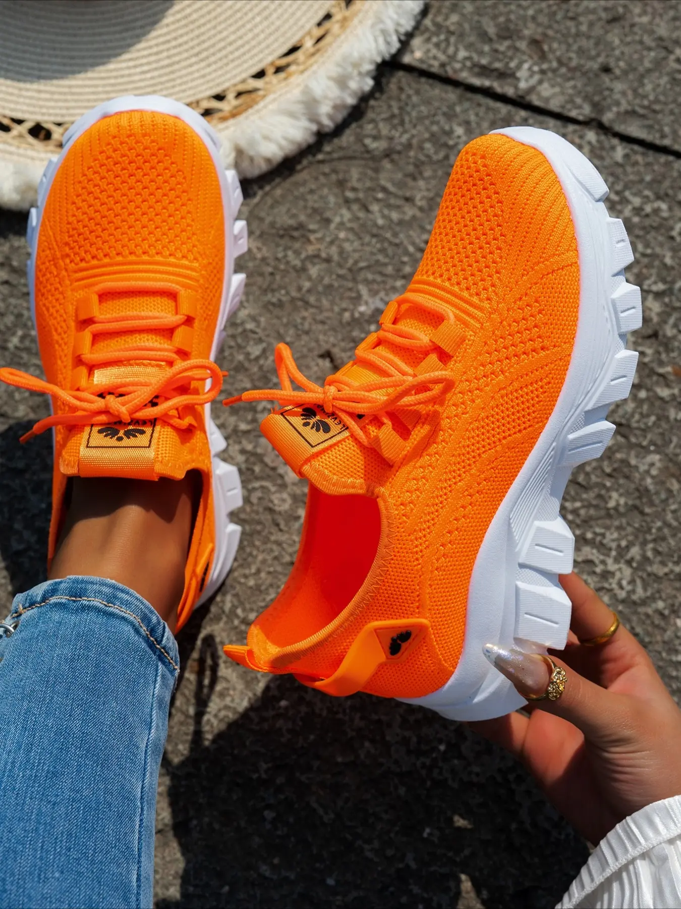 Women's Breathable Flyknit Mesh Chunky Sneakers, Summer Platform Height-Increasing Soft Sole Lightweight Casual Shoes, Lightweight Walking Shoes