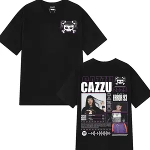 Singer Cazzuchelli Album Tour 2026 Cover T-shirts Men Women Hip Hop T Shirt Loose Cotton Short Sleeve Aesthetic Trendy T-shirts, Full Colors, For Men, For Women