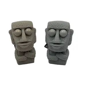 Moai Statue Stress Relief Toy - Slow Rebound, Soft, Style-Focused, Elegant, Squeezeable Eyes with Interesting Expression, Children's Gift, Elegance