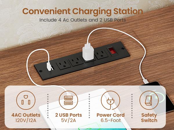 SEDETA 67" Farmhouse L Shaped Desk with Hutch, Executive Home Office Desks with 4 Drawers & Storage Cabinet, Corner Computer Desk with Sliding Doors, File Drawer & Power Outlet