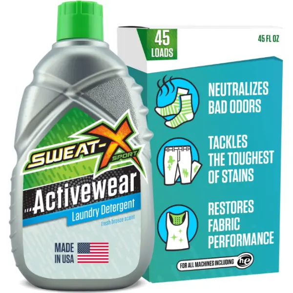Gym & Activewear Laundry Detergent, Concentrated Liquid Formula, 45 Loads, Gentle Cleaning
