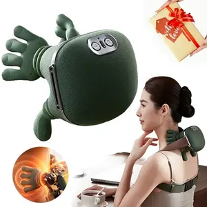 Electric Neck Massager, Heating Biohand Wireless Portable 3D Massage, for Neck Shoulder Hand, Unisex, Adjustable Speed Settings