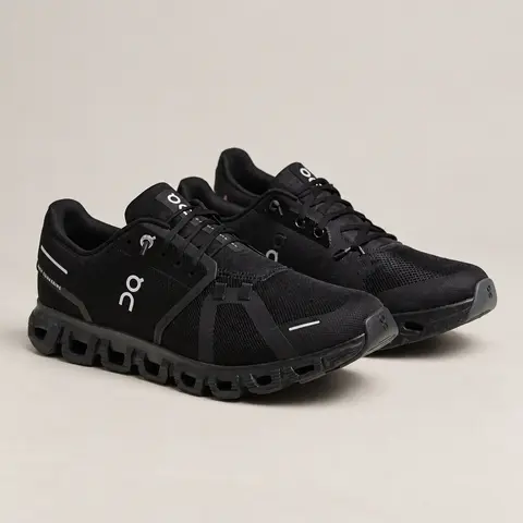On Cloud 6 Triple Black Men's Running Athletic Shoes New