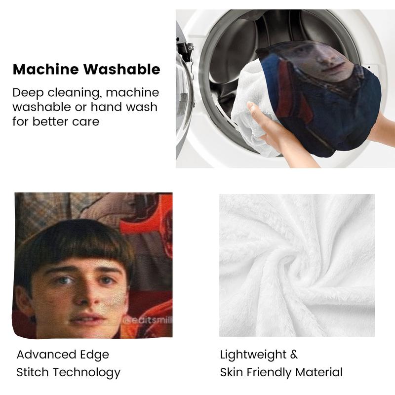 Stranger Things Will Byers Collage Themed Cozy Flannel Blanket - IP Style Soft Throw for Fan Spaces - Super Soft Plush Gifts for Stranger Things Fans & Nostalgic Decor Enthusiasts