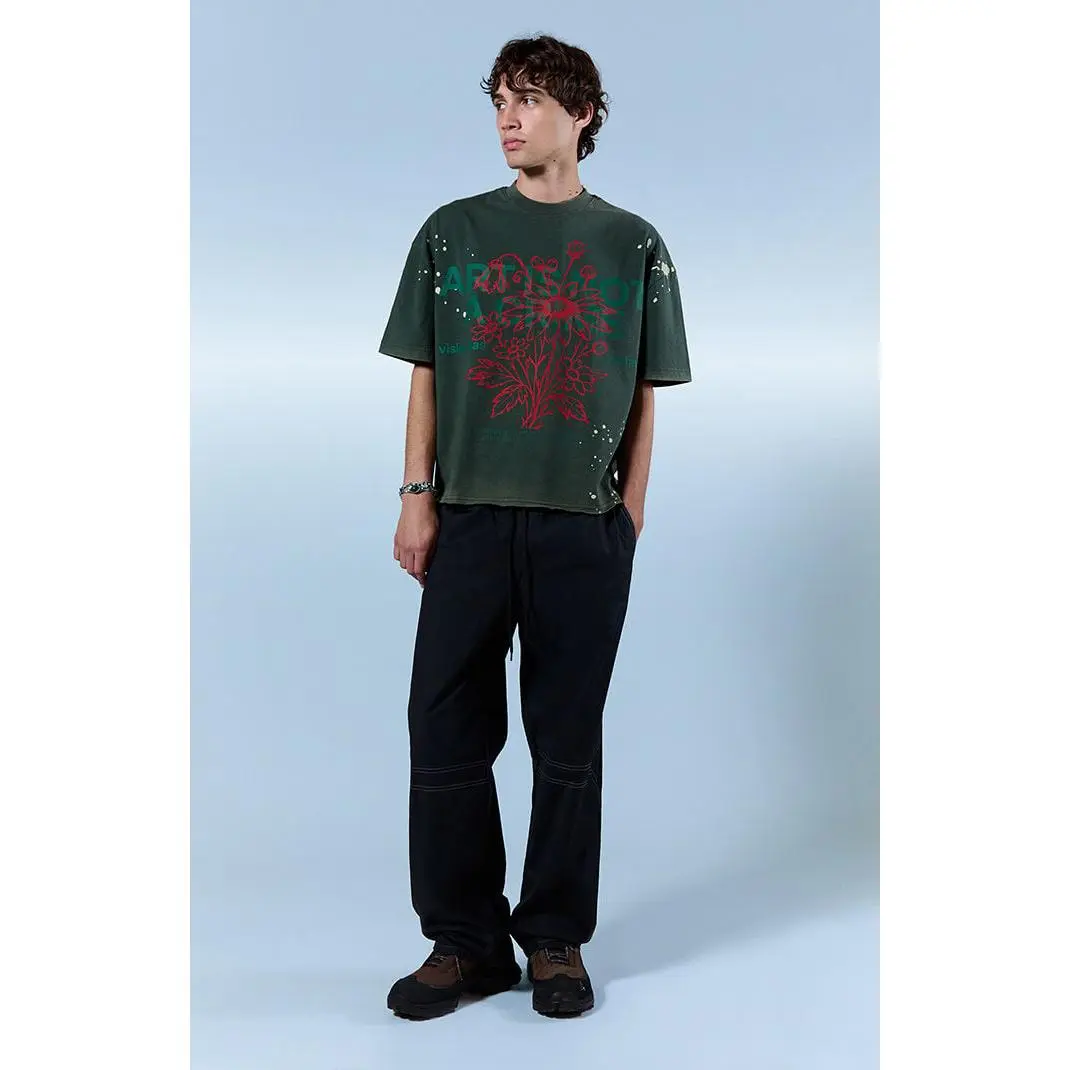 Pacsun Men's Black Contrast Stitch Baggy Track Pants