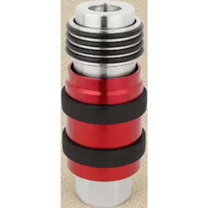 Industrial Air Hose Coupler 1/4" Female NPT, Quick Connect Safety Exhaust Fitting, Universal 5-in-1 Multi-Port Adapter, Single Red Coupling for Compressor Tools, Durable Leak-Free Design Bronze Pressure Vacuum Breaker with Shutoff