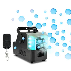 PAIDUN 3In1 LED RGB Bubble Machine Smoke Fog Effect Blower Remote Control Wedding Halloween Party Event