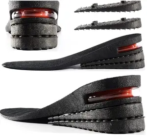 Height Increase Insole 3-Layer Air Cushion Heel Insert Lift Shoes Insole for Men and Women Invisible Elevator Adjustable Insoles