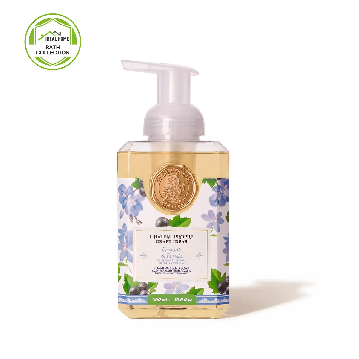 Chateau Propre Currant & Freesia Foaming Hand Soap, 16.9 oz | Luxury Moisturizing Hand Wash with Rich Foam, Gentle Formula for Soft & Fresh Hands