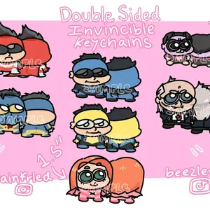 Invincible Keychains // Cute Acrylic Keychain, Game Keychain, Gift Ideas, Cute Animals