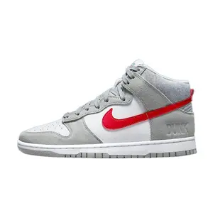 Youth Nike Dunk Hi SE Lt Smoke Grey/Gym Red-White (DH9750 001) (GS)