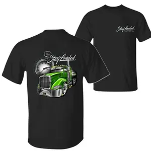 Stay Loaded Truck T-Shirt – Black Graphic Tee Featuring Green Semi Truck, Birthday Gift Idea For Truck Drivers