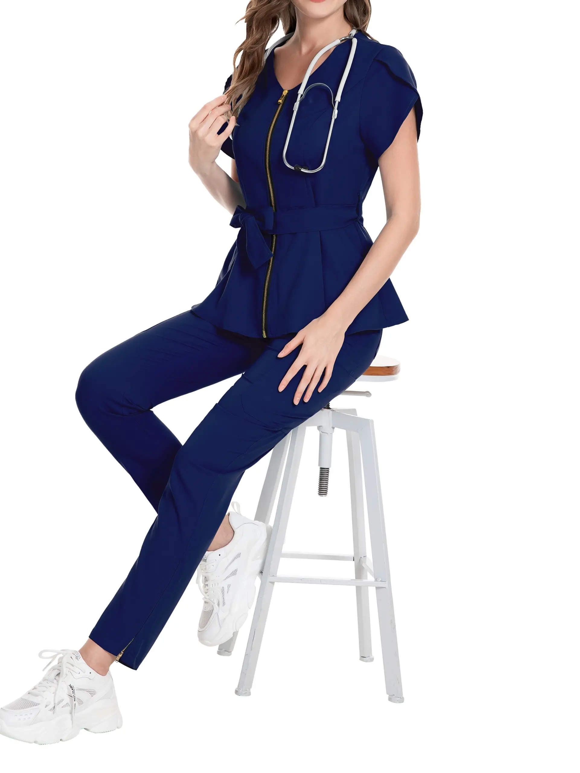 Nurse Uniforms 2pcs Sets Doctor Surgical Uniforms Soft Women Scrub Stretch Hospital Scrubs Nursing Spa Uniforms