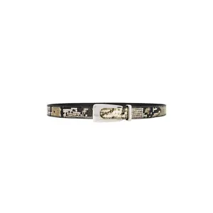 Nakedvice The Stassie Belt in Snake & Silver