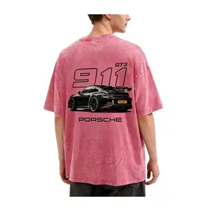 Vintage Washed 911 GT3RS T-Shirt, Unisex Fit Graphic Tee, Retro Streetwear Outfit for Car Enthusiasts