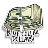 Blue Collar Dollars Sticker for Hard Hats, Premium Matte Vinyl Decal for Tradesmen, 2.5 or 3 Inch Size Options, Water-Resistant for Toolboxes, Tradesman Gift, Durable Sticker