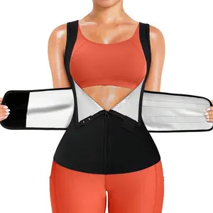 TrainingGirl Sauna Sweat Suit For Women Waist Trainer Workout Faja Weight Vest Body Shaper Shirt Band