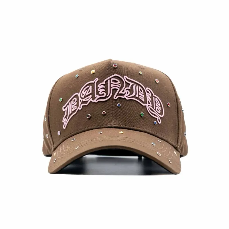 Dandy Anniversary Hat with Decorative Beads and Embroidered Design, Featuring "DANDY" Text in a Durable Fabric Material