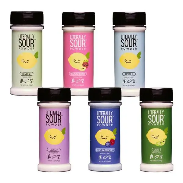 Padiano's Kitchen-Literally Sour Powder - Sugar and Sour Mix - Dye Free - 5oz - Perfect for Fruit, Candy, Drinks
