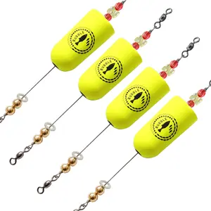 Popping Corks Floats For Saltwater Inshore Fishing Bobber 4pcs Rattle Rig Weighted Oval Popper Redfish Speckled Trout