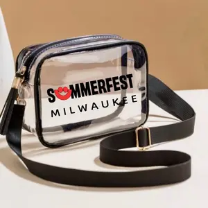 Custom Summerfest 2026 Milwaukee Music Festival Clear Crossbody Bag / Purse Concert and stadium approved