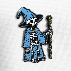 Skeleton Wizard Pin