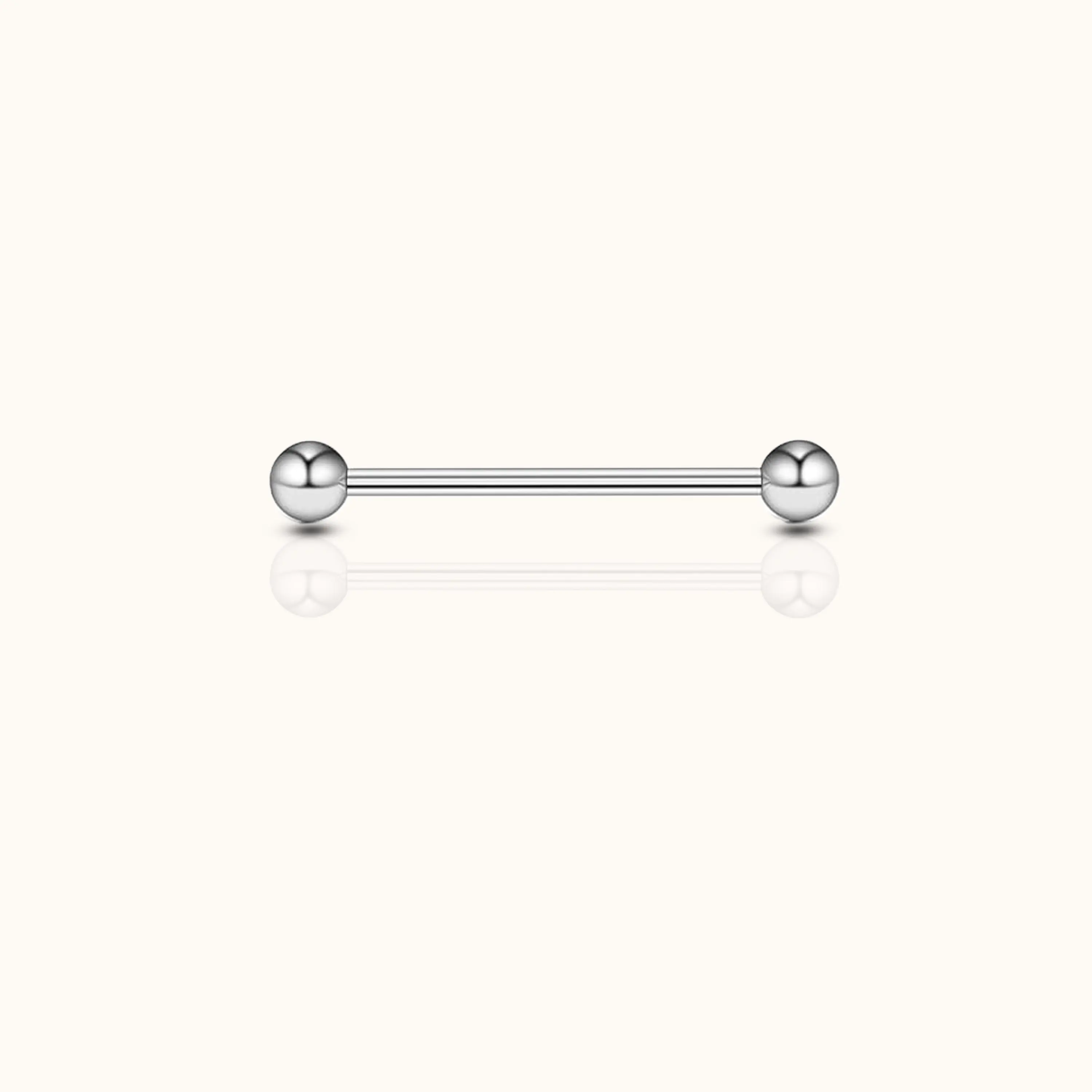 Ball Straight Barbell Internally Threaded Tongue Bridge Nipples Body Piercing Jewelry