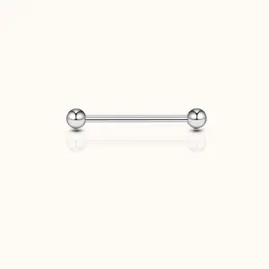 Ball Straight Barbell Internally Threaded Tongue Bridge Nipples Body Piercing Jewelry
