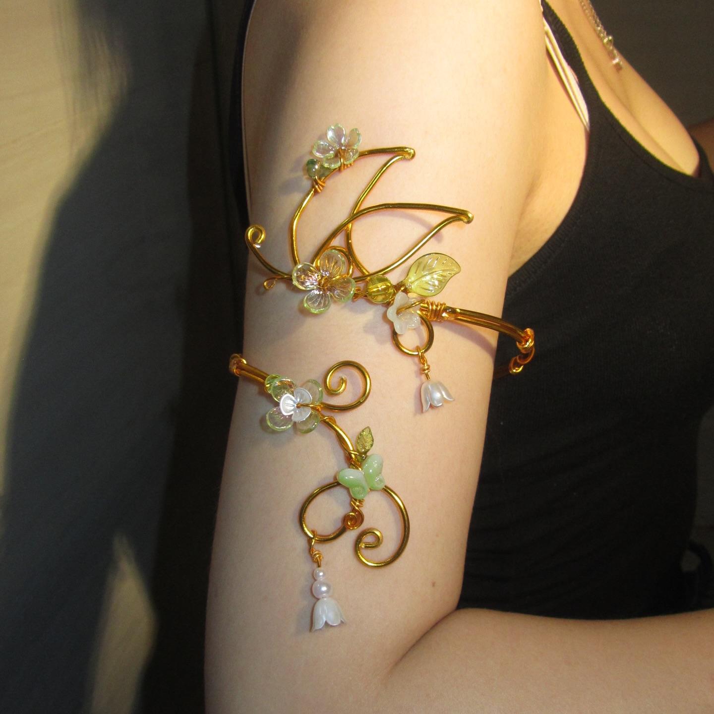 Magical Butterfly Fairycore Arm Cuff Handmade Elegant Style Jewelry Dreamy Coquette Jewelry