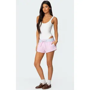 Edikted Women's Baylee Contrast Striped Shorts