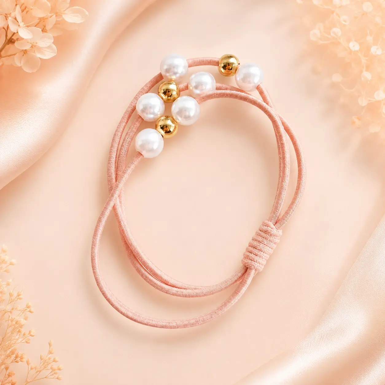 [1 gift]Fan elastic band Cute & Durable Hair Ties｜No Pain for Hair Styling