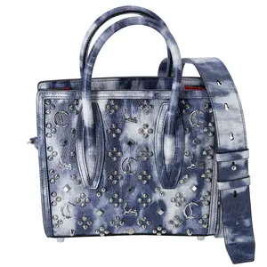 Pre-owned christian louboutin Leather Shoulder Bags Paloma S Mini Handbag Blue Tie Dye 1215170 Studded Shoulder Bag