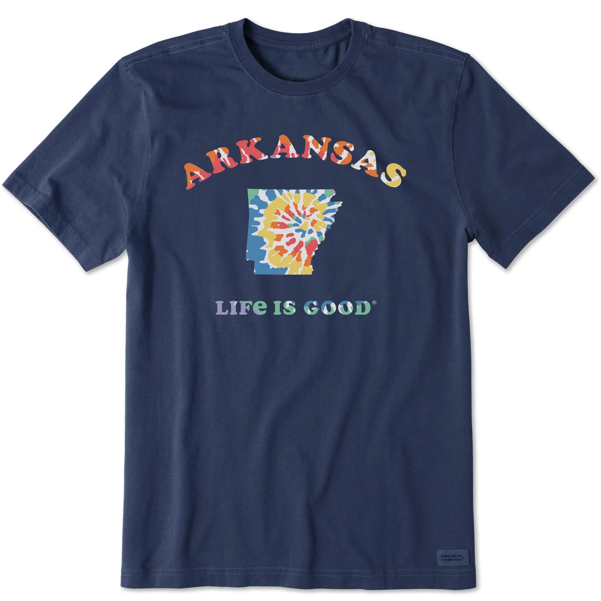 Men's Tie Dye Arkansas Short Sleeve Crusher Tee