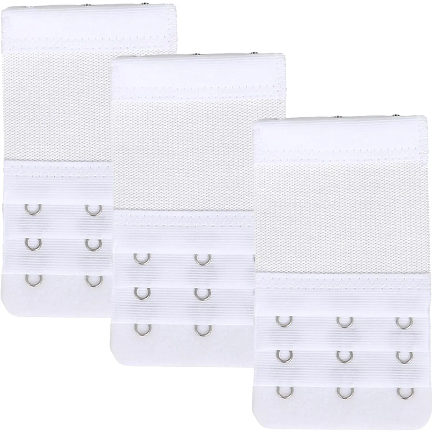 Bra Strap Extenders, Women Elastic Extensions Bra Extender Set, 6 count,,White,Black