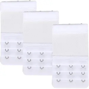 Bra Strap Extenders, Women Elastic Extensions Bra Extender Set, 6 count,,White,Black