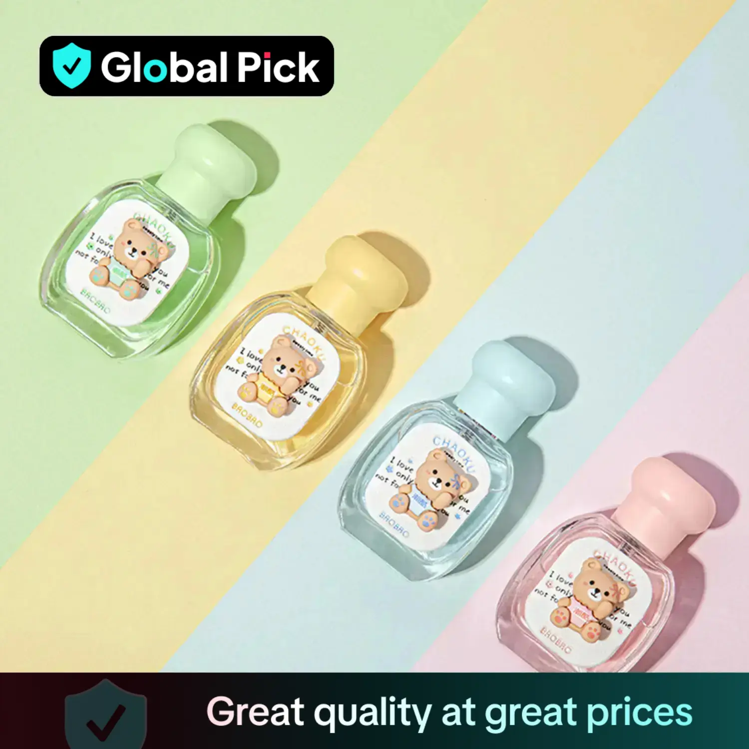 Cute Bear Design Perfume 25ML, 1 Count Long Lasting Fruit Floral Scented Natural Light Fragrance, Mini Daily Use Fragrance for Women & Girls, Gift Ide
