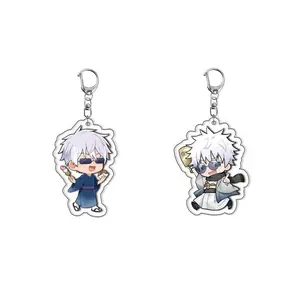 Anime Jujutsu Kaisen Cartoon Characters Itadori Yuji Fushiguro Megumi Acrylic Keychain Cute Backpack Pendant Keychain Fans Gift