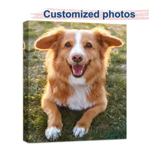 1PC Custom Framed Canvas Printing with Your Photo, Personalized Wall Decor, Suitable for Family, Pets, and Weddings, Ready to Hang., Father's Day, Independence Day