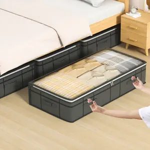 1PC Underbed Clothing Storage Bag, Foldable Fabric Sorting Blanket and Blanket Storage Bag, Space Saving, Multifunctional Use, Waterproof and Dustproof, Large Capacity, Room Storage Organizer