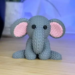 Crochet Elephant Amigurumi Figurine