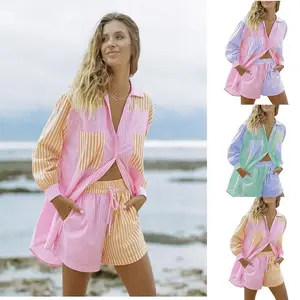 Summer button down and shorts SET Matching