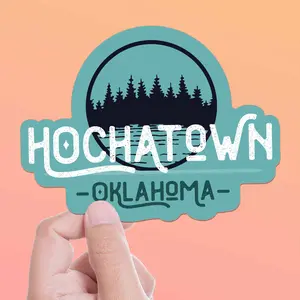 Hochatown Oklahoma Pine Tree Bumper Sticker