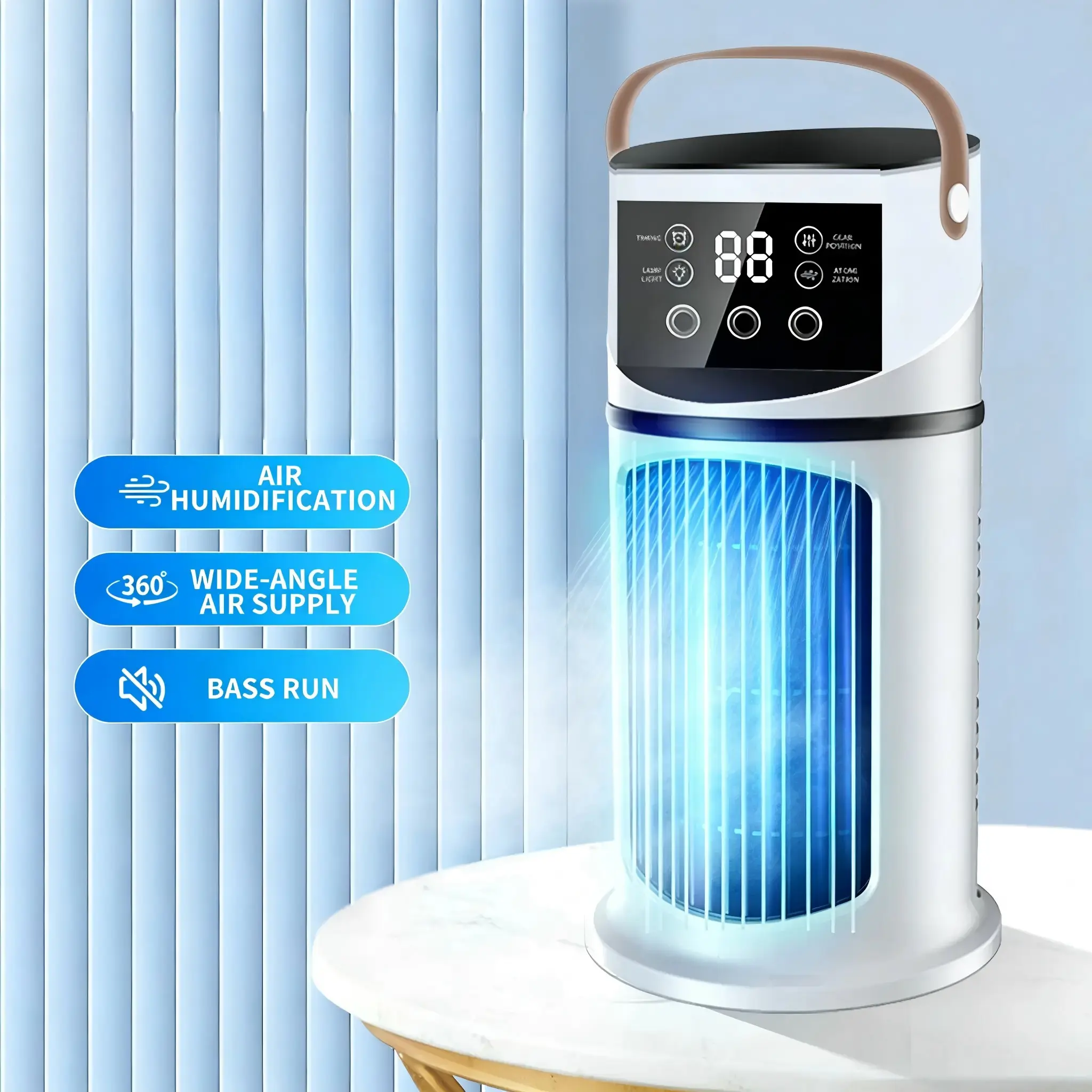 Mist Humidifier Air Conditioner Fan, Evaporative Cooling, 9 Settings ...