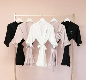 Monogram Ruffled Robe