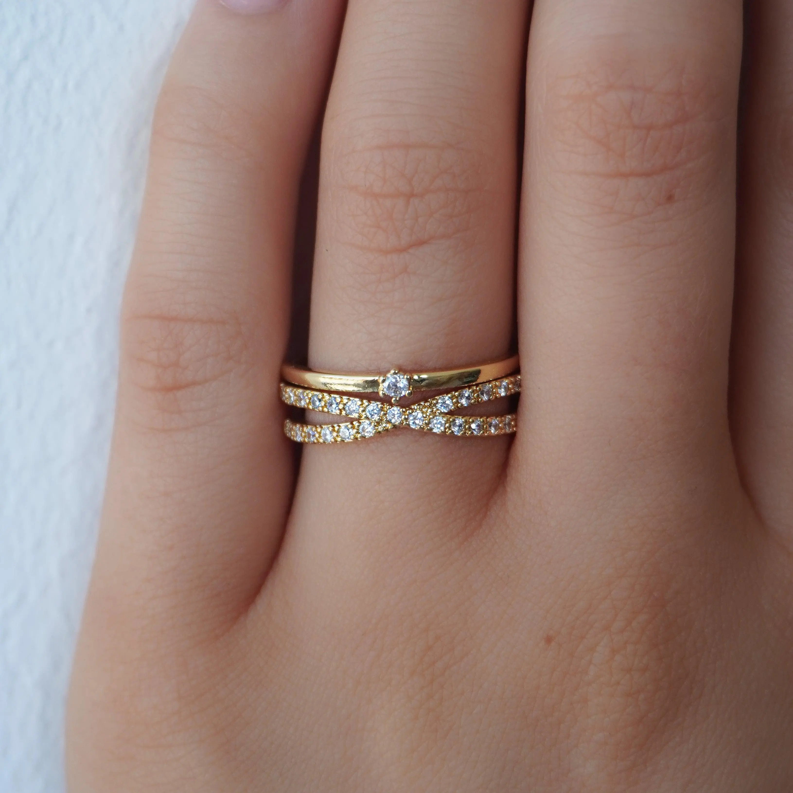 EVRY JEWELS Gold or Silver Plated Women's Artemis Ring, Fashion Ring, Rings For Women