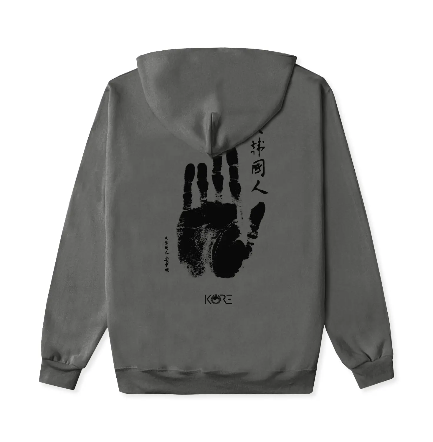 AHN HANDPRINT HOODIE (WASHED BLACK)